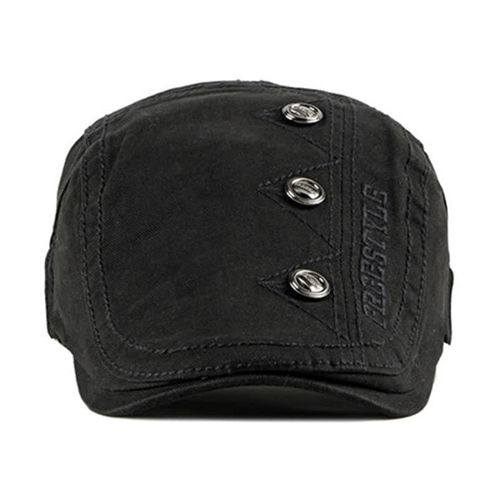 Chapeau béret plat à décor de rivets punk élégant