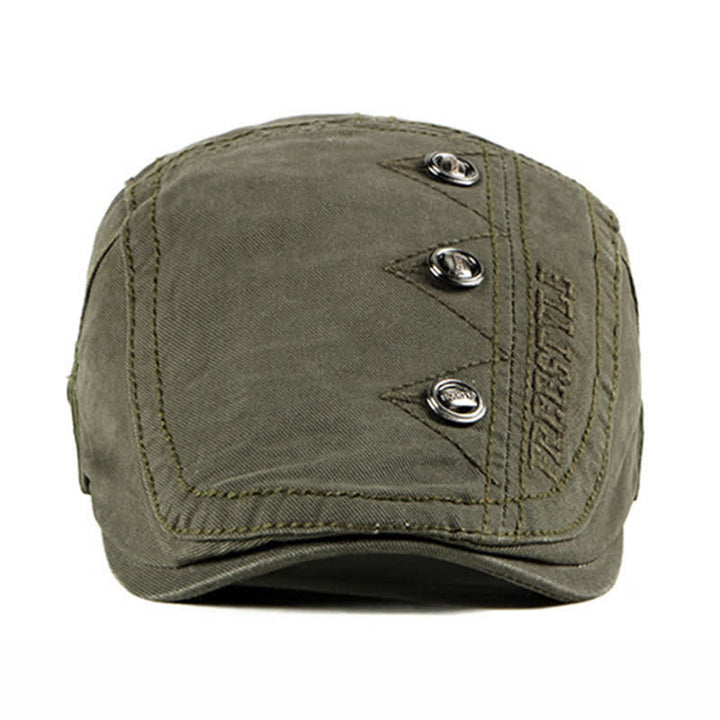 Chapeau béret plat à décor de rivets punk élégant