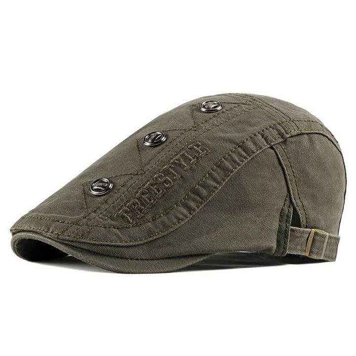 Chapeau béret plat à décor de rivets punk élégant