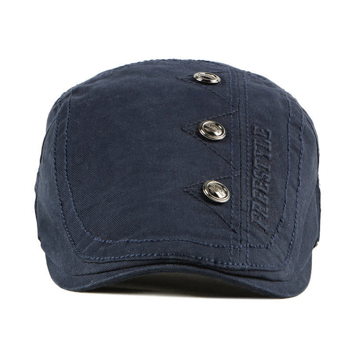 Chapeau béret plat à décor de rivets punk élégant