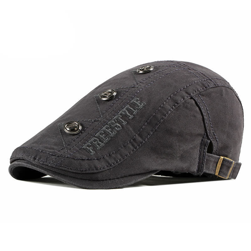 Chapeau béret plat à décor de rivets punk élégant