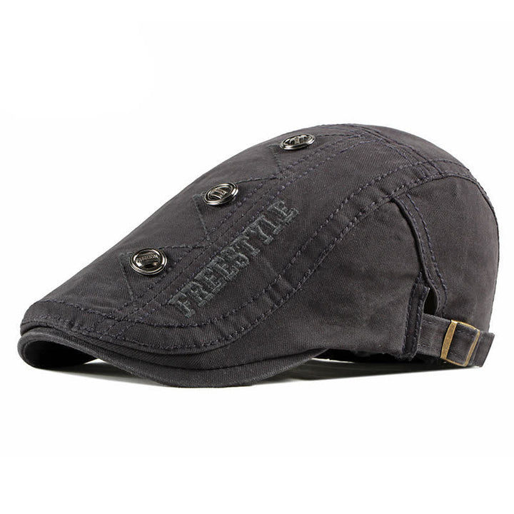 Chapeau béret plat à décor de rivets punk élégant