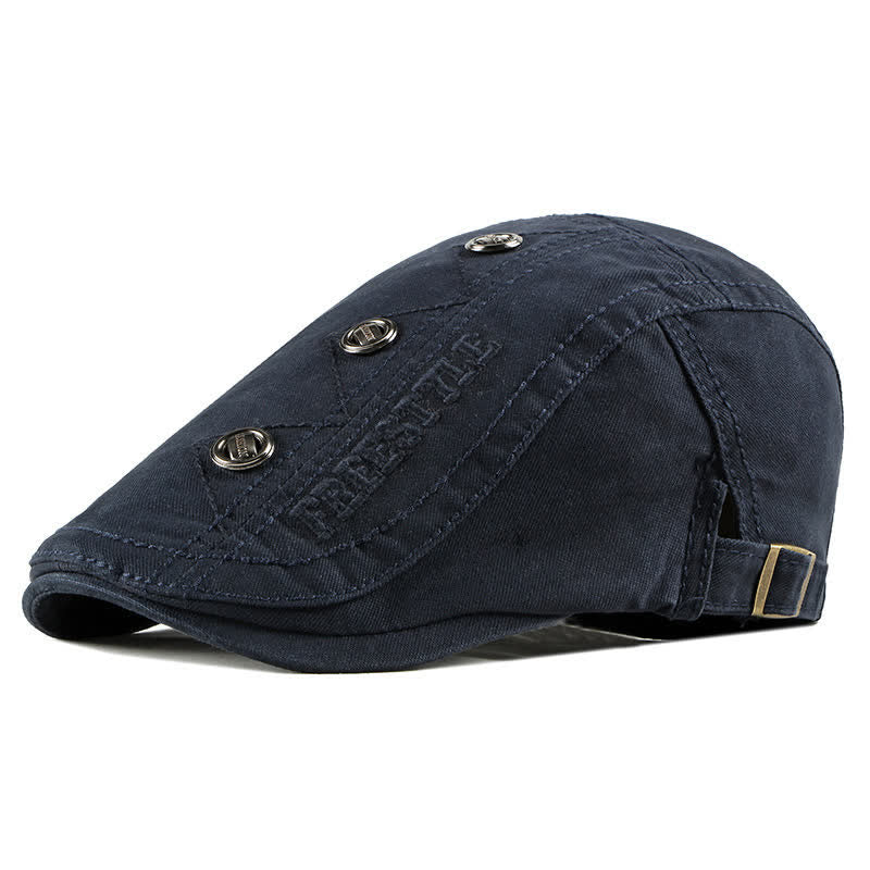 Chapeau béret plat à décor de rivets punk élégant