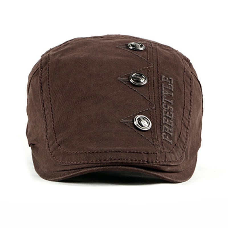 Chapeau béret plat à décor de rivets punk élégant