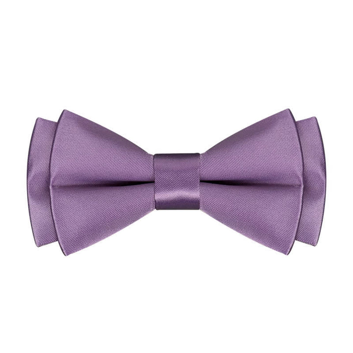 Nœud papillon violet mercerisé de couleur unie pour homme