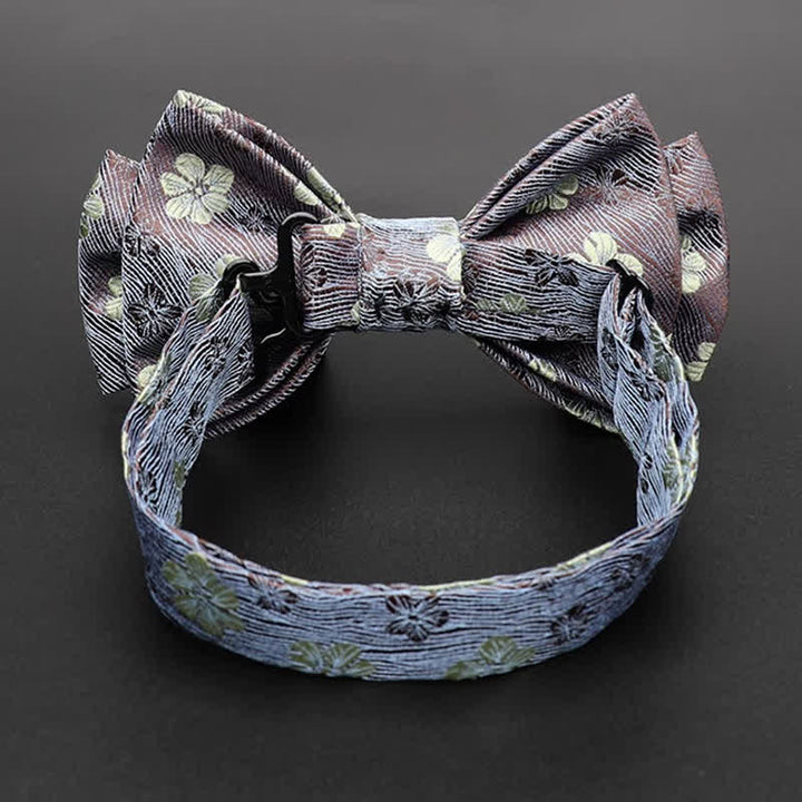 Nœud papillon de luxe à motif floral Little Daisy pour homme
