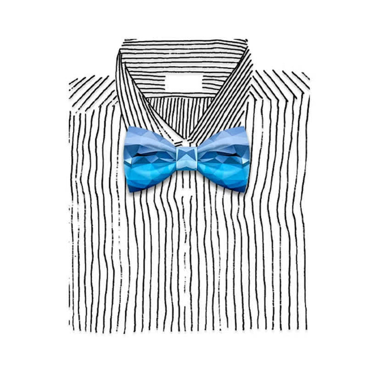 Nœud papillon bleu ciel à imprimé géométrique pour homme