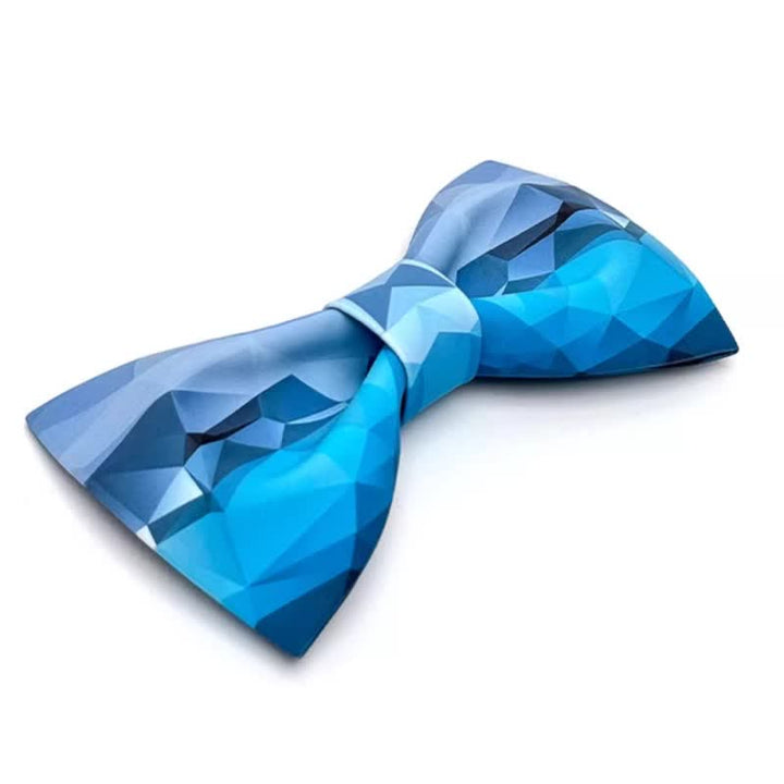 Nœud papillon bleu ciel à imprimé géométrique pour homme