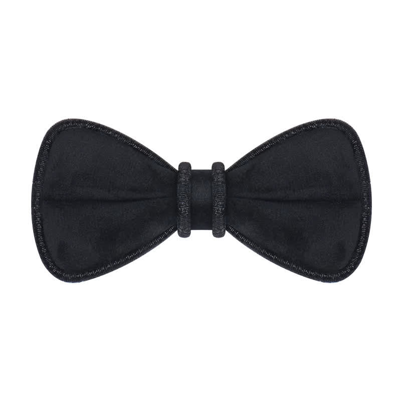 Nœud papillon décoratif en velours pour homme avec bordure scintillante
