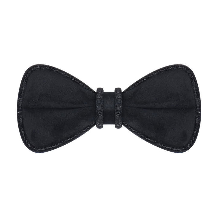 Nœud papillon décoratif en velours pour homme avec bordure scintillante