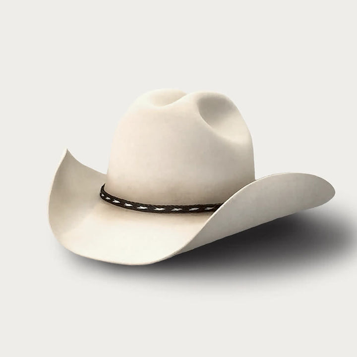 Chapeau de cowboy en laine à large bord classique de style western