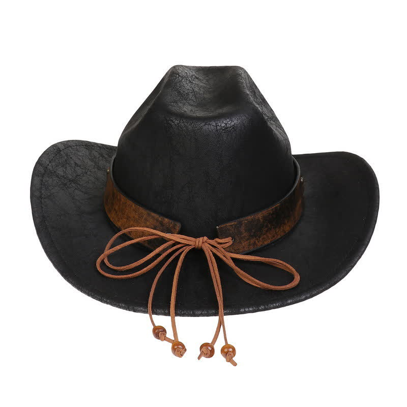 Chapeau de cowboy en similicuir vintage Longhorn Bull - image 17