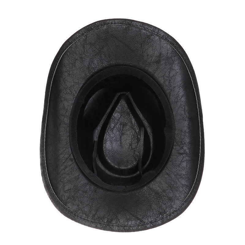 Chapeau de cowboy en similicuir vintage Longhorn Bull - image 8