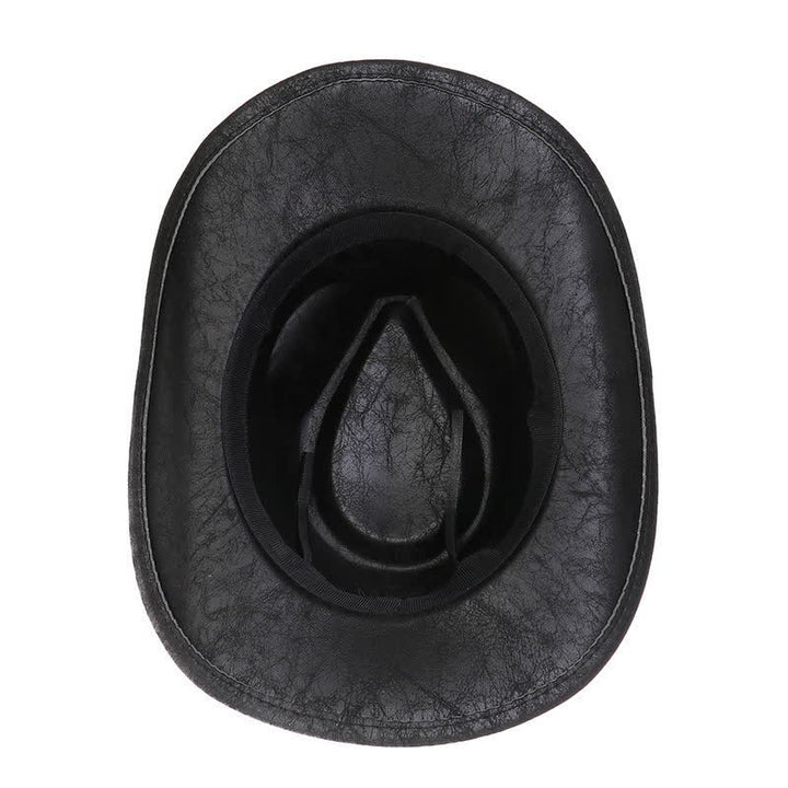 Chapeau de cowboy en similicuir vintage Longhorn Bull - image 8
