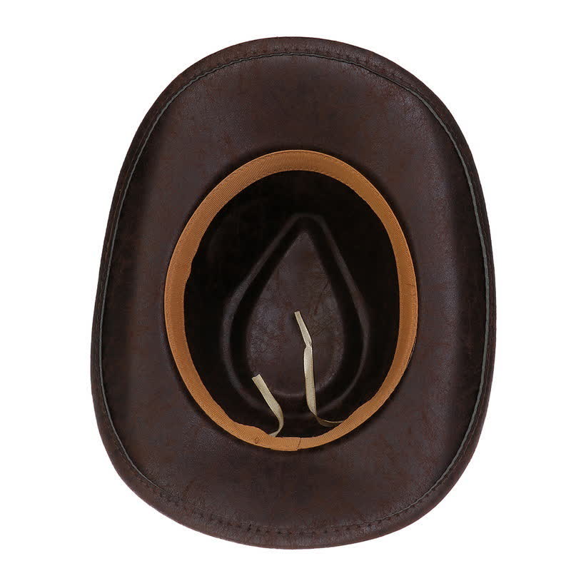 Chapeau de cowboy en similicuir vintage Longhorn Bull - image 5