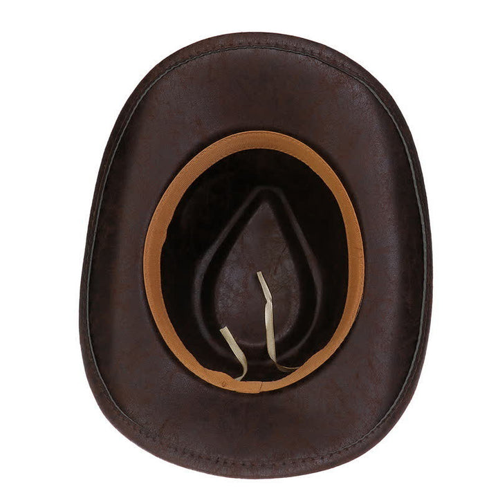 Chapeau de cowboy en similicuir vintage Longhorn Bull - image 5
