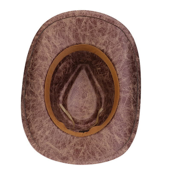 Chapeau de cowboy en similicuir vintage Longhorn Bull - image 11