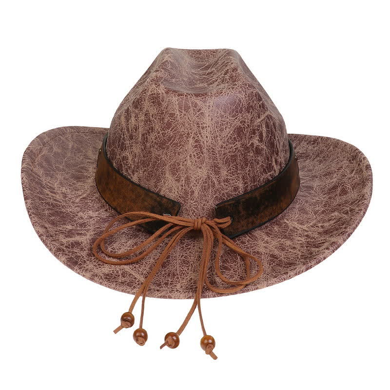Chapeau de cowboy en similicuir vintage Longhorn Bull - image 21