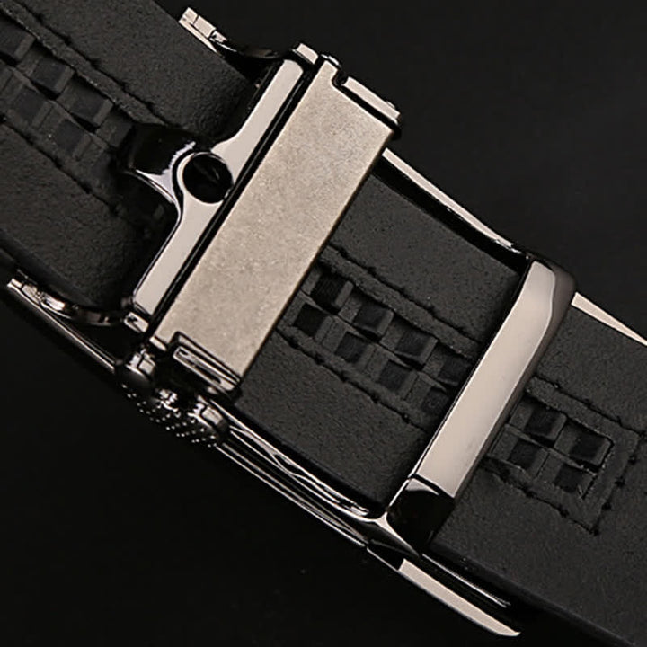 Ceinture en cuir à boucle automatique crocodile unique pour hommes