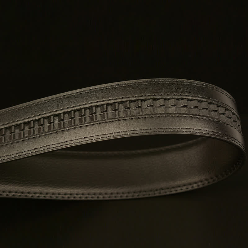Ceinture en cuir à boucle automatique avec strass pour homme et tête de loup
