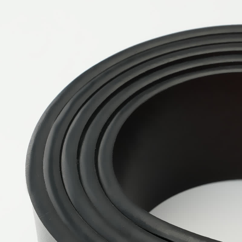 Ceinture en cuir à boucle automatique rectangulaire pour homme