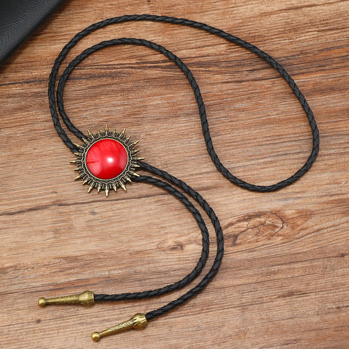 Pendentif rond en résine avec pierres précieuses pour cow-boy