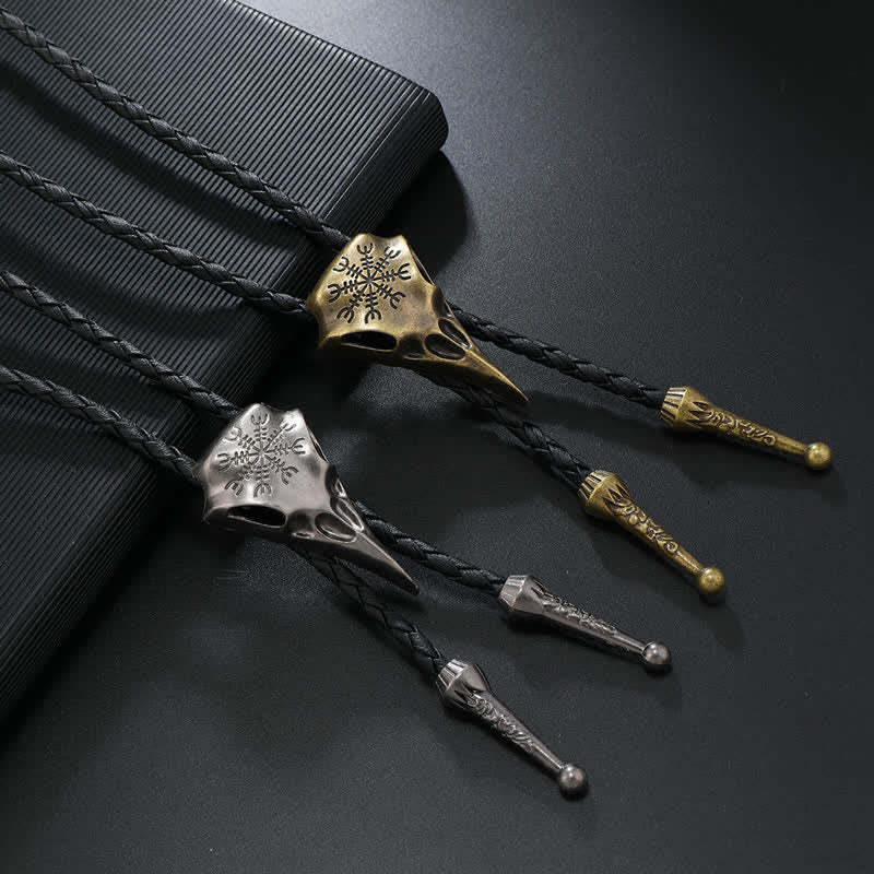 Pendentif crâne d'oiseau à long bec viking Bolo Tie - image 0
