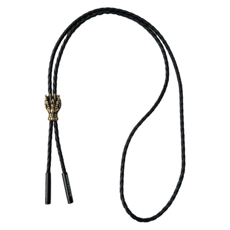 Cravate bolo en bronze avec petite tête de dragon
