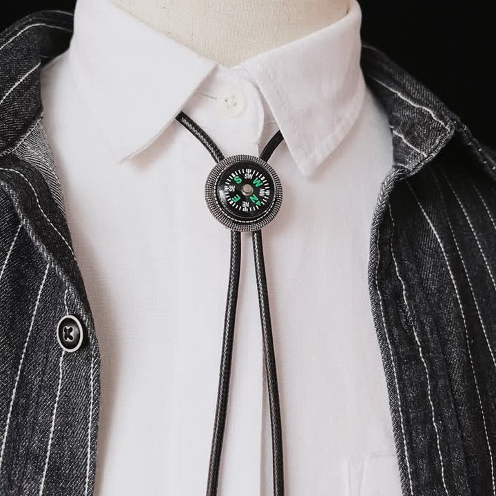 Cravate bolo accessoire décontracté de style boussole de mode