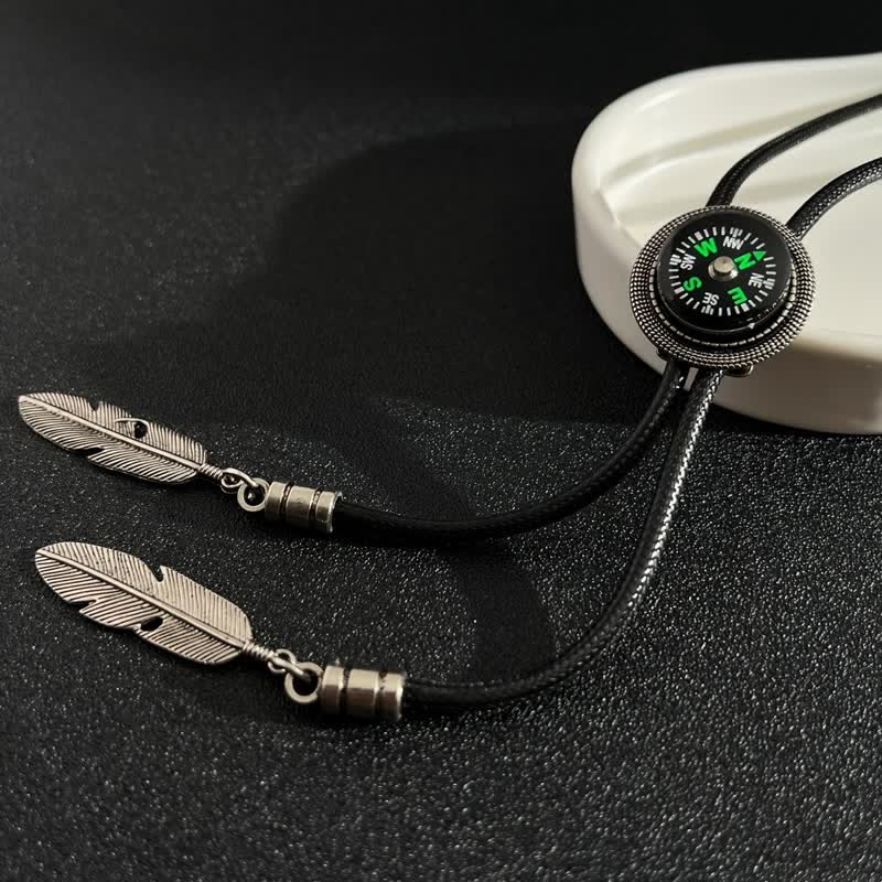 Cravate bolo accessoire décontracté de style boussole de mode