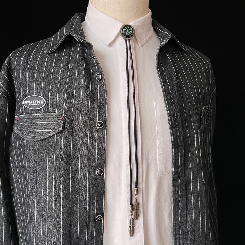 Cravate bolo accessoire décontracté de style boussole de mode