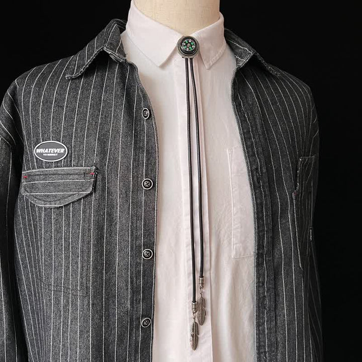 Cravate bolo accessoire décontracté de style boussole de mode