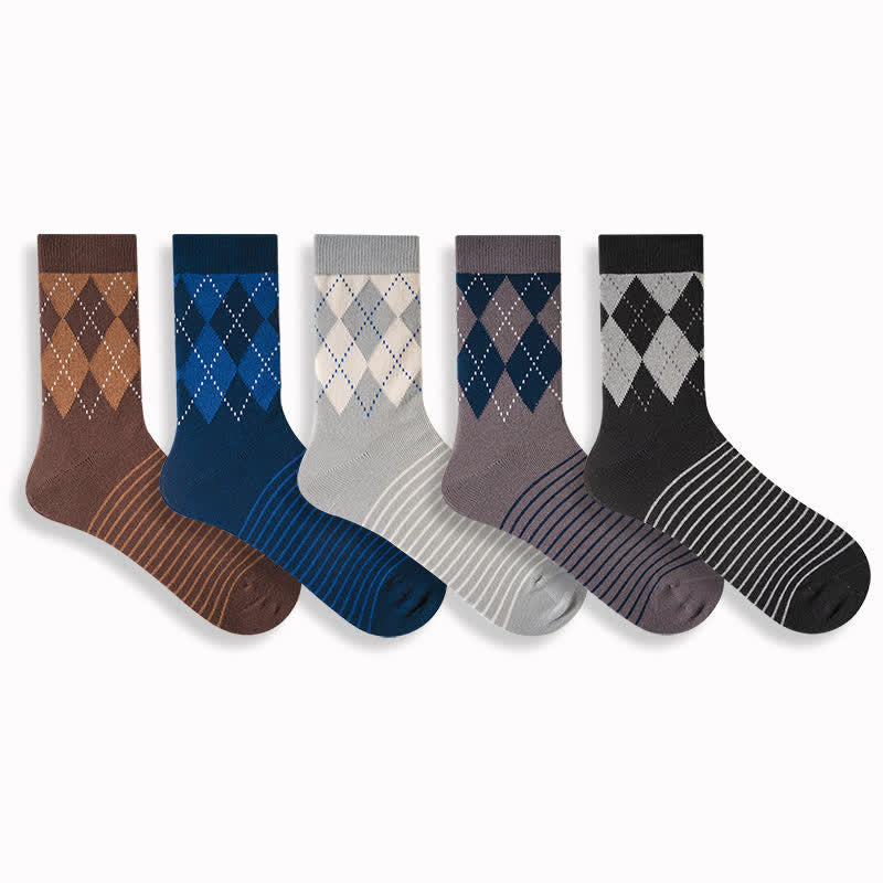 Chaussettes en coton à motif écossais britannique pour hommes