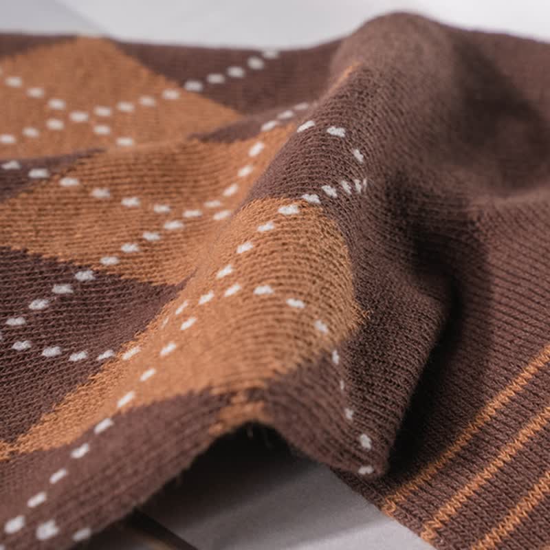 Chaussettes en coton à motif écossais britannique pour hommes