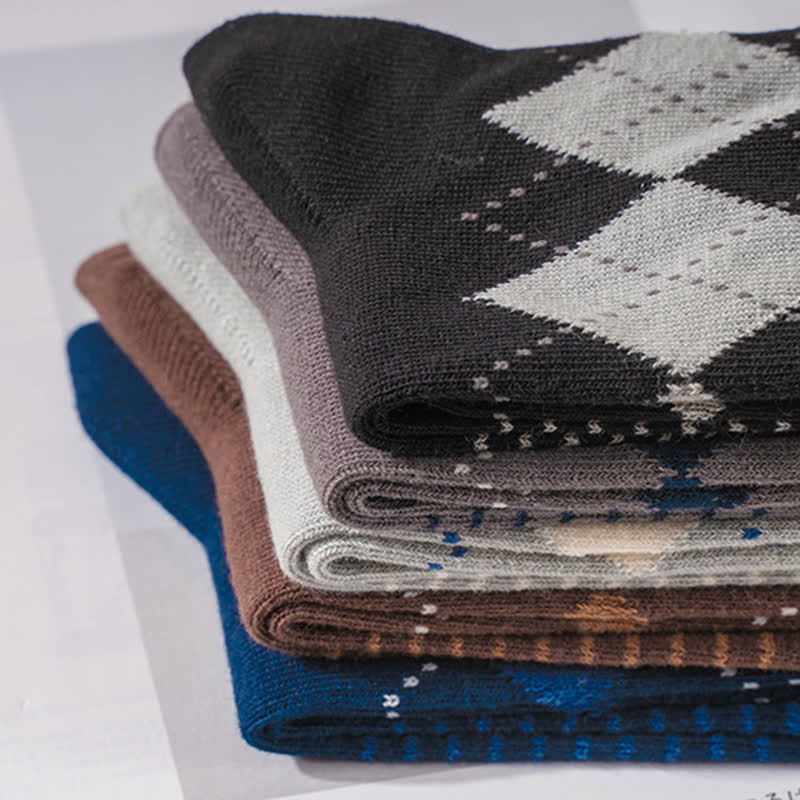 Chaussettes en coton à motif écossais britannique pour hommes