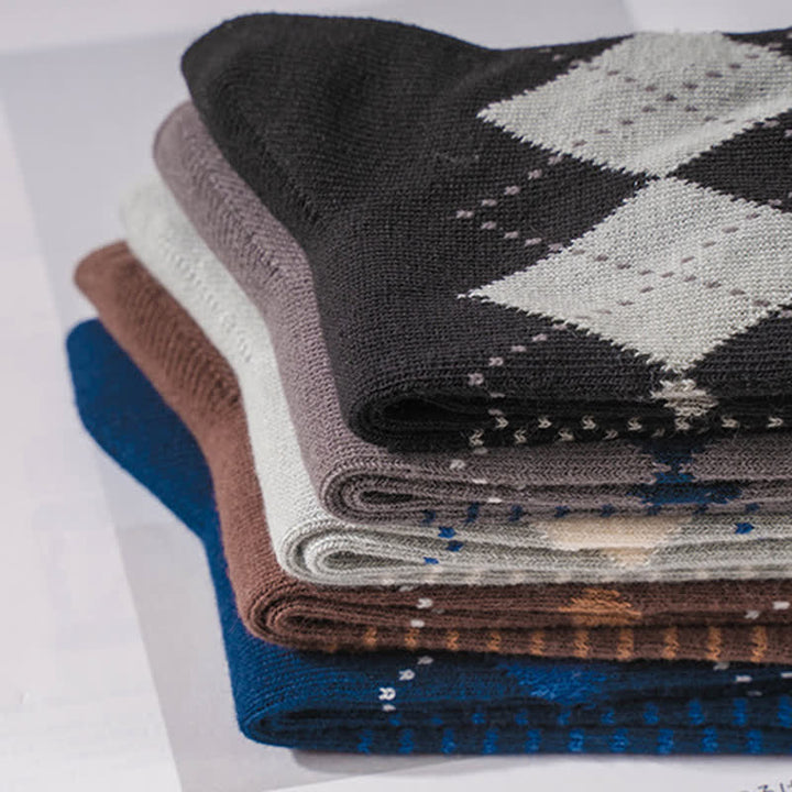Chaussettes en coton à motif écossais britannique pour hommes