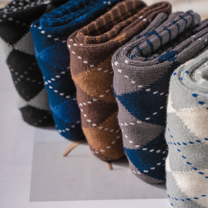 Chaussettes en coton à motif écossais britannique pour hommes