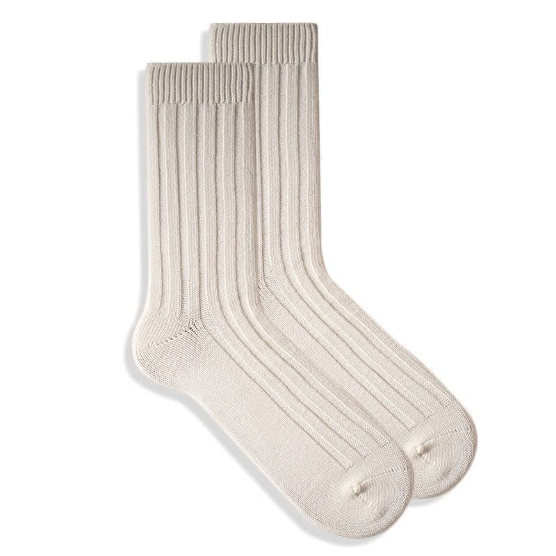 Chaussettes en coton de couleur unie finement imprimées pour hommes