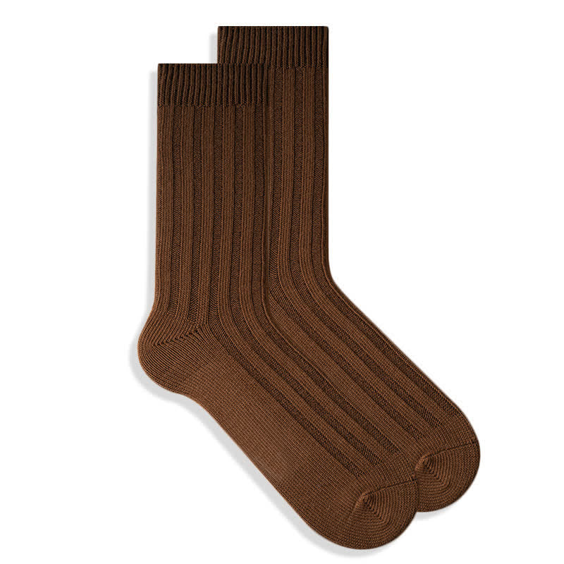 Chaussettes en coton de couleur unie finement imprimées pour hommes