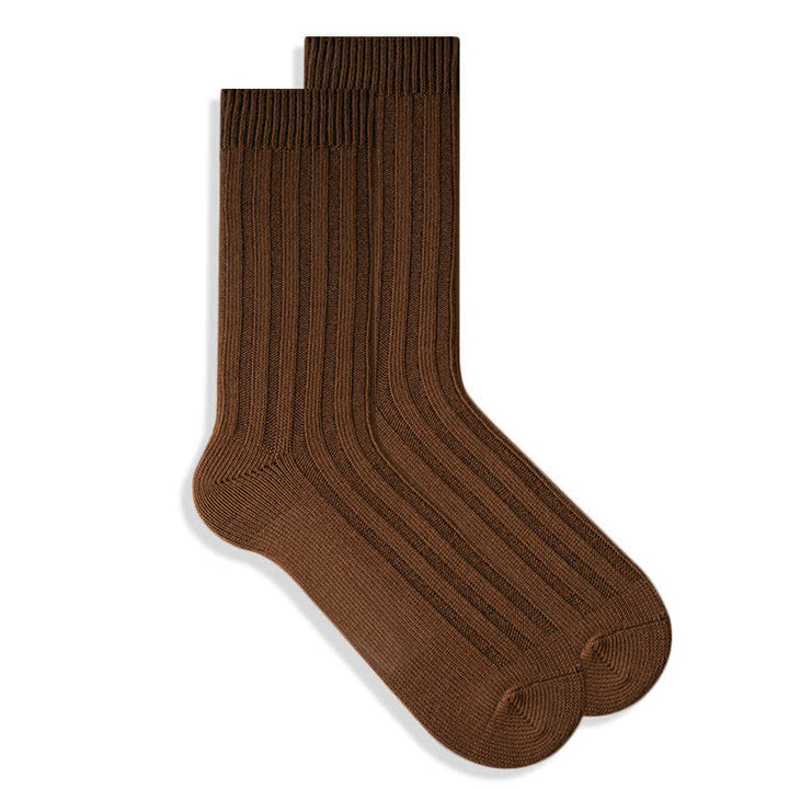 Chaussettes en coton de couleur unie finement imprimées pour hommes