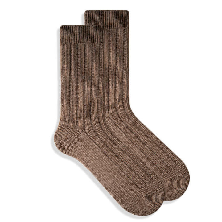 Chaussettes en coton de couleur unie finement imprimées pour hommes