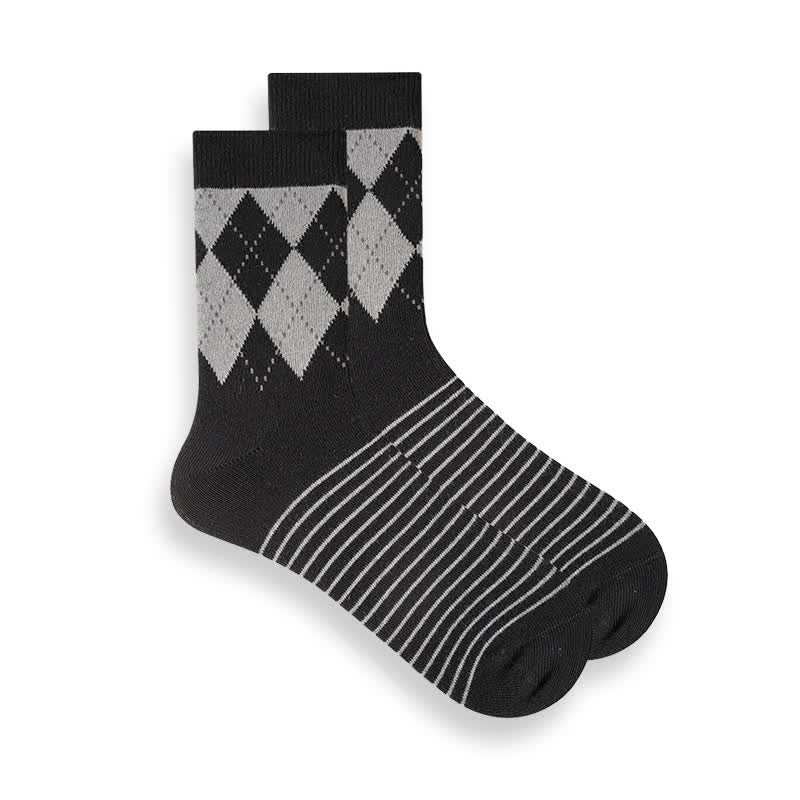 Chaussettes en coton à motif écossais britannique pour hommes
