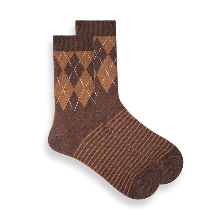 Chaussettes en coton à motif écossais britannique pour hommes