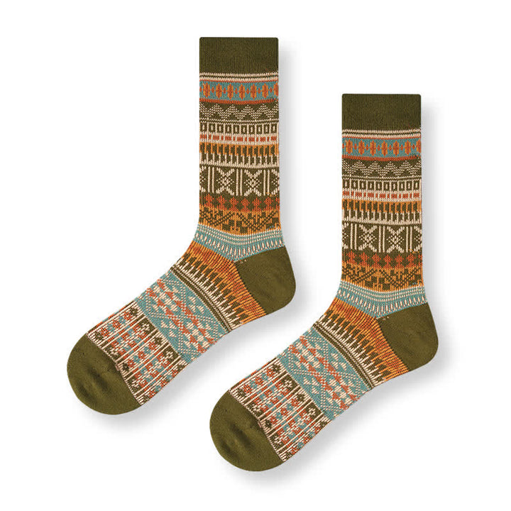 Chaussettes en coton à motif tricoté colorées et audacieuses pour hommes