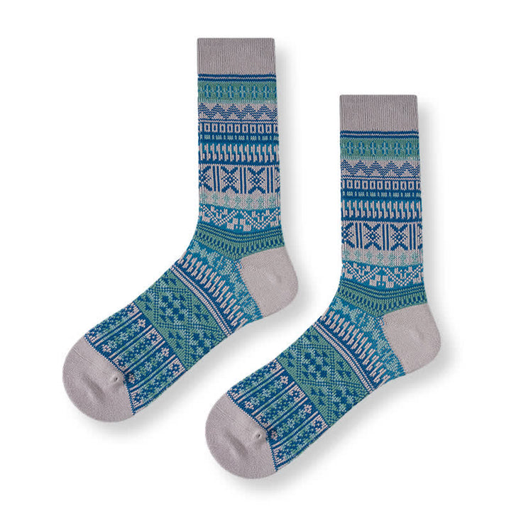 Chaussettes en coton à motif tricoté colorées et audacieuses pour hommes