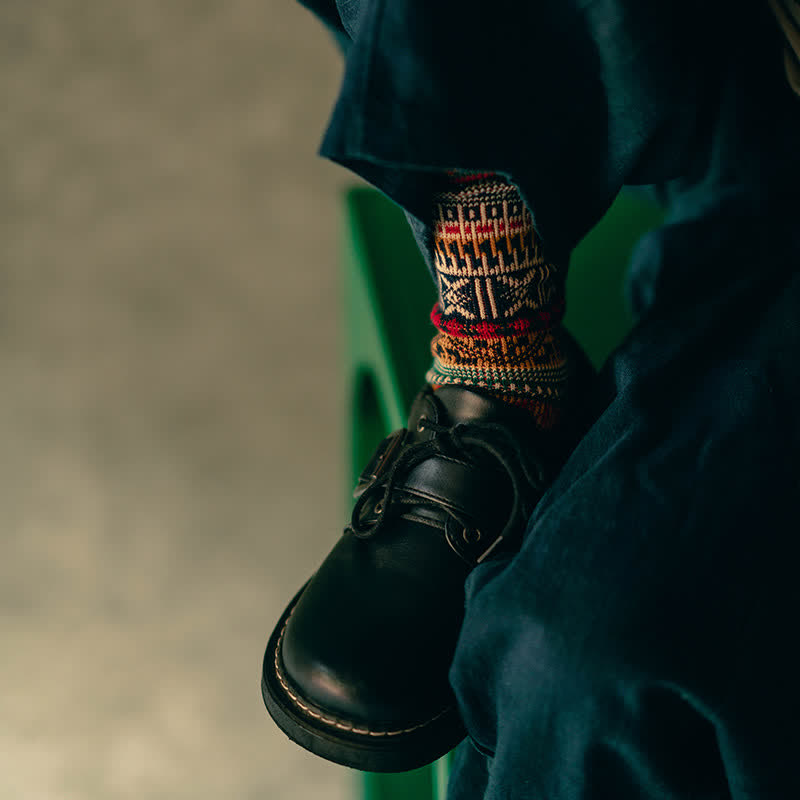 Chaussettes en coton à motif tricoté colorées et audacieuses pour hommes