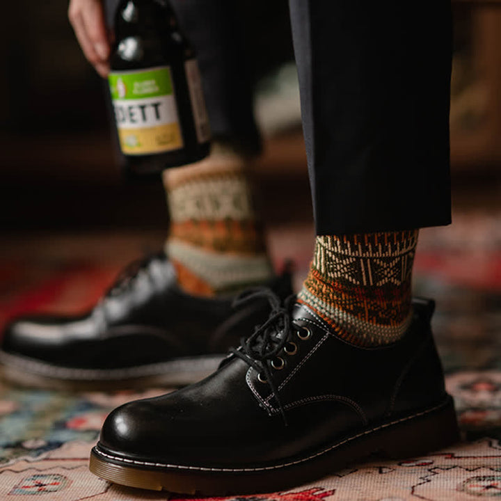 Chaussettes en coton à motif tricoté colorées et audacieuses pour hommes