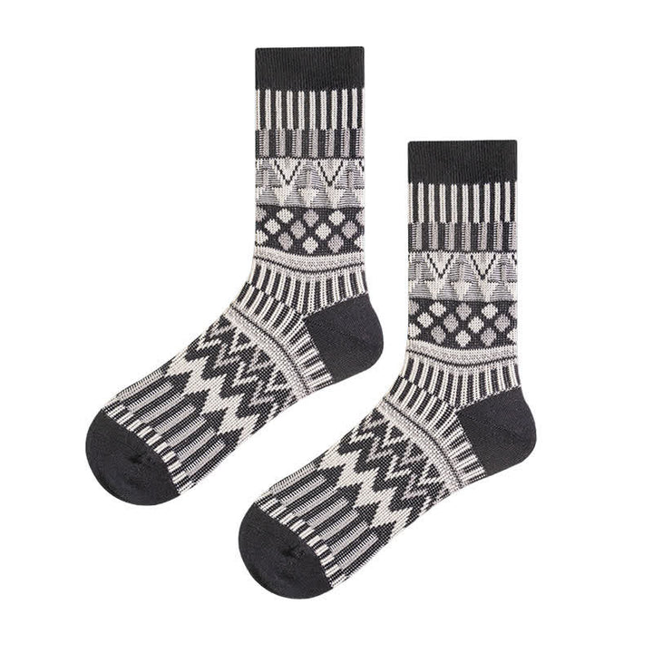 Chaussettes en coton à motifs tribaux colorés