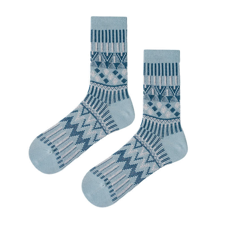 Chaussettes en coton à motifs tribaux colorés