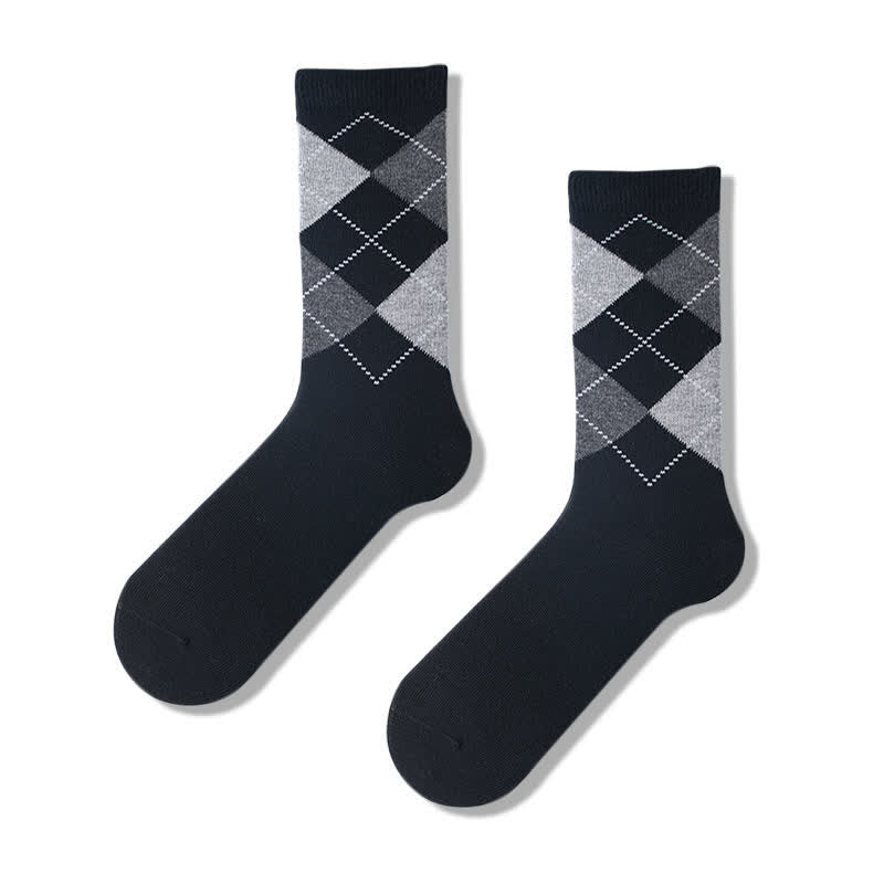 Chaussettes en coton à motif argyle pour hommes
